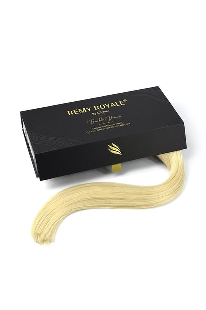 Remy Royale Seamless Clip ins - Lightest Blonde (#60) Remy Royale Seamless Clip ins Trade Cliphair 
