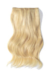 Double Wefted Full Head Remy Clip in Human Hair Extensions - Bleach Blonde (#613)