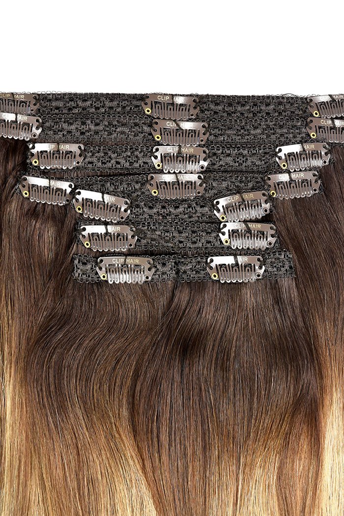 Bronze Balayage Hair Extension Clips