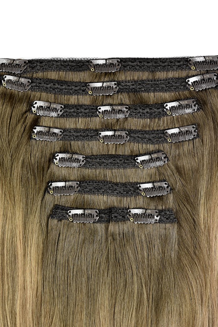 Bronze Balayage Remy Hair Extension Clips