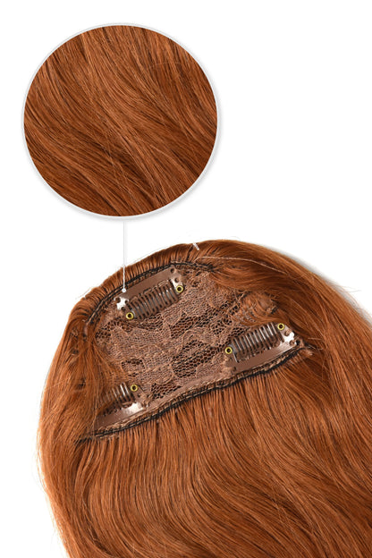 Clip in /on Remy Human Hair Fringe / Bangs - Ginger Red/Natural Red (#350) Clip In Fringe Extensions cliphair 
