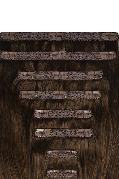 Hair Extensions UK - Extra thick double weft extensions darkest brown