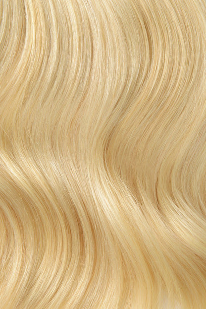 Double Wefted Full Head Remy Clip in Human Hair Extensions - Creamy Blonde (#22/613) Double wefted full head cliphair 