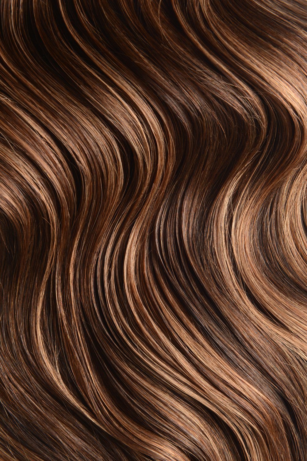Full Head Remy Clip in Human Hair Extensions - Medium Brown/Auburn Mix (#4/30) Full Head Set cliphair 