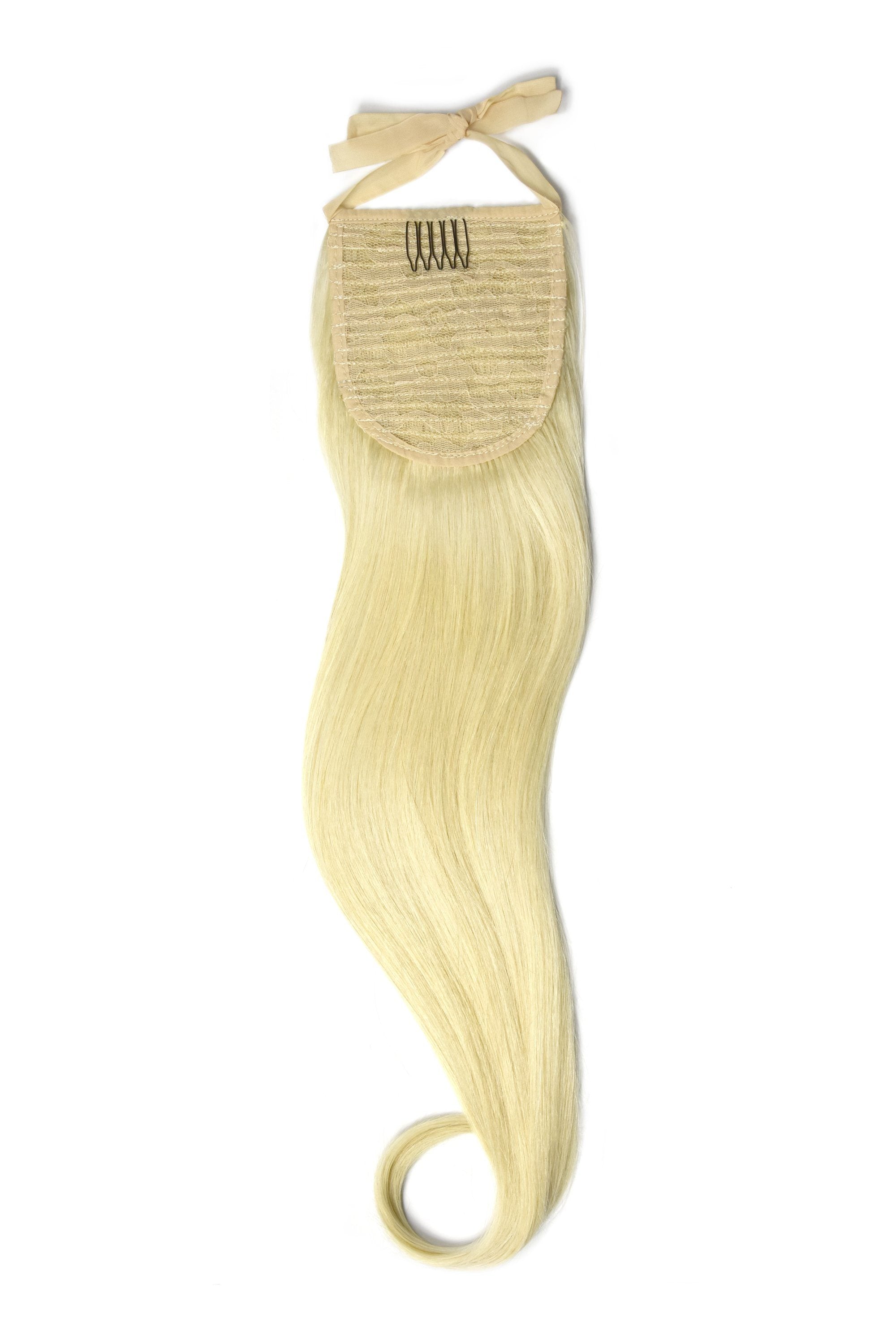 Clip in Ponytail Remy Human Hair Extensions - Bleach Blonde (#613) Clip In Ponytail Extensions > Ponytail extension > Clip in ponytail > Ponytail hair extensions cliphair 