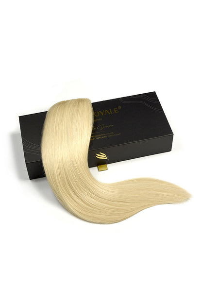 Lightest Blonde Weft weave hair extensions double drawn hair