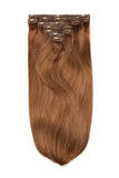 Light Auburn (#30) Double Drawn Seamless Clip In Hair Extensions