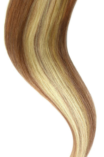 Strawberry Blonde AuburnBleach Blonde Mix Euro Straight Hair Weft Weave Extensions