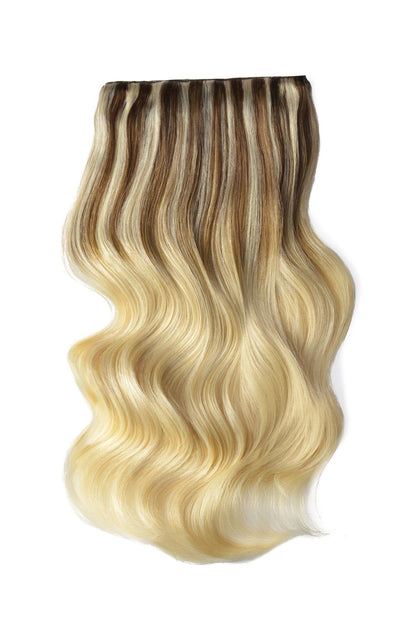 Double Wefted Full Head Remy Clip in Human Hair Extensions - ombre/Ombre (#TP6/613) Ombre Clip In Hair Extensions cliphair 