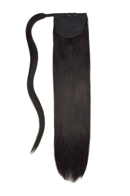 Natural Black Ponytail extensions human hair