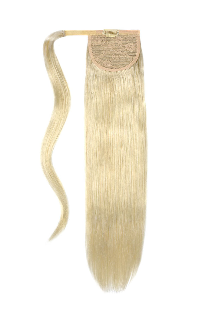 ice blonde ponytail hair extensions clip in
