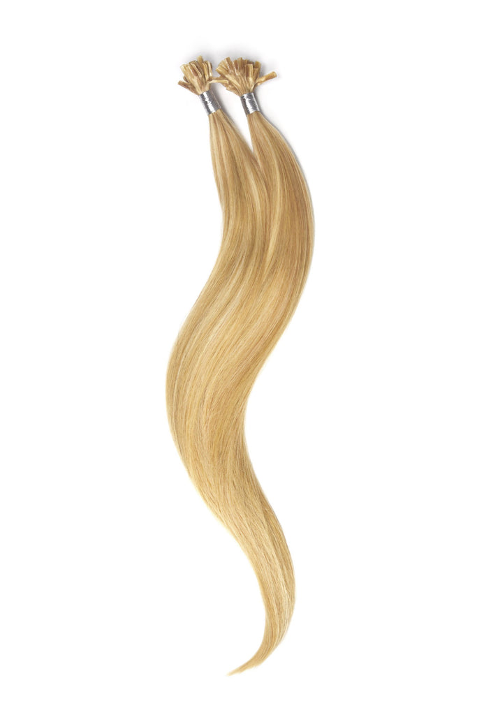 Nail Tip / U-Tip Pre-bonded Remy Human Hair Extensions - Golden Blonde/Bleach Blonde Mix (#16/613) U-TIP Straight Pre-bonded Hair Extensions cliphair 