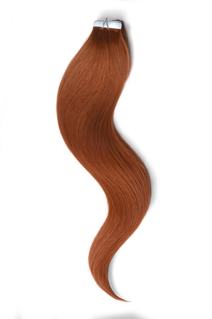 Tape in Remy Human Hair Extensions - Ginger / Natural Red (#350) Tape in Hair Extensions cliphair 