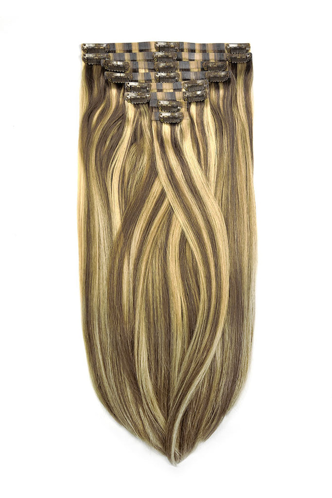 Hazelnut Brondie (#6/27) Double Drawn Seamless Clip In Hair Extensions