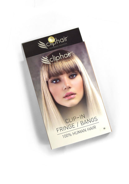 Clip in /on Remy Human Hair Fringe / Bangs - Jet Black (#1) Clip In Fringe Extensions cliphair 