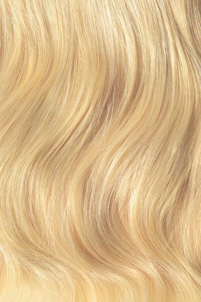 Double Wefted Full Head Remy Clip in Human Hair Extensions - Bleach Blonde (#613) Double wefted full head cliphair 