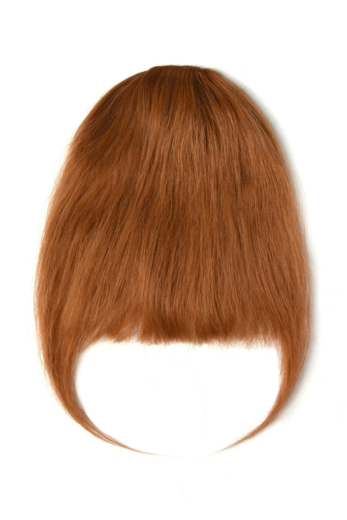 Clip in /on Remy Human Hair Fringe / Bangs - Ginger Red/Natural Red (#350) Clip In Fringe Extensions cliphair 