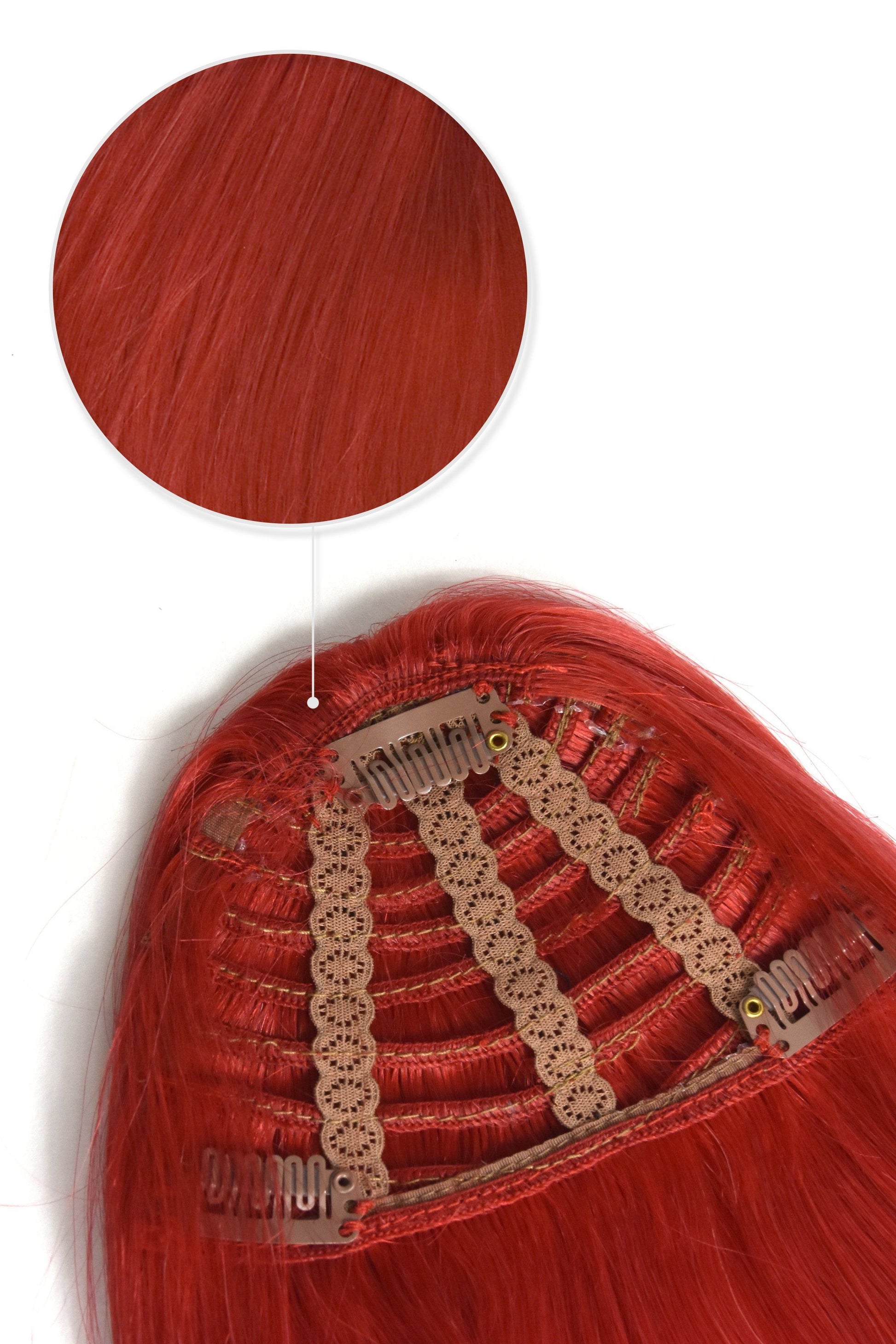 Brighte Red Clip In Bangs Cliphair UK