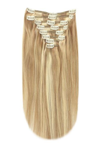 Full Head Remy Clip in Human Hair Extensions - Iced Cappuccino (#14/22) Full Head Set cliphair 