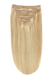 Full Head Remy Clip in Human Hair Extensions - Butterscotch Blonde (#10/16)