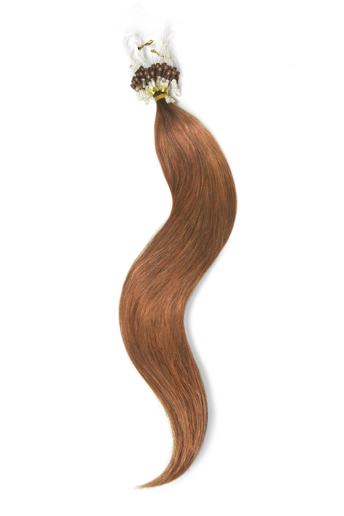 Micro Ring Loop Remy Human Hair Extensions - Light Auburn (#30) Micro Ring Hair Extensions cliphair 