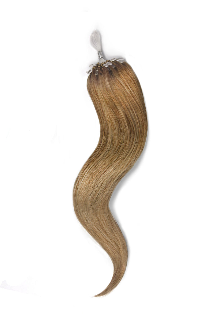 Micro Ring Loop Remy Human Hair Extensions - Dark Blonde (#14) Micro Ring Hair Extensions cliphair 