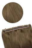 Medium Ash Brown (#8) Quad Weft Clip In One Piece Hair Extensions
