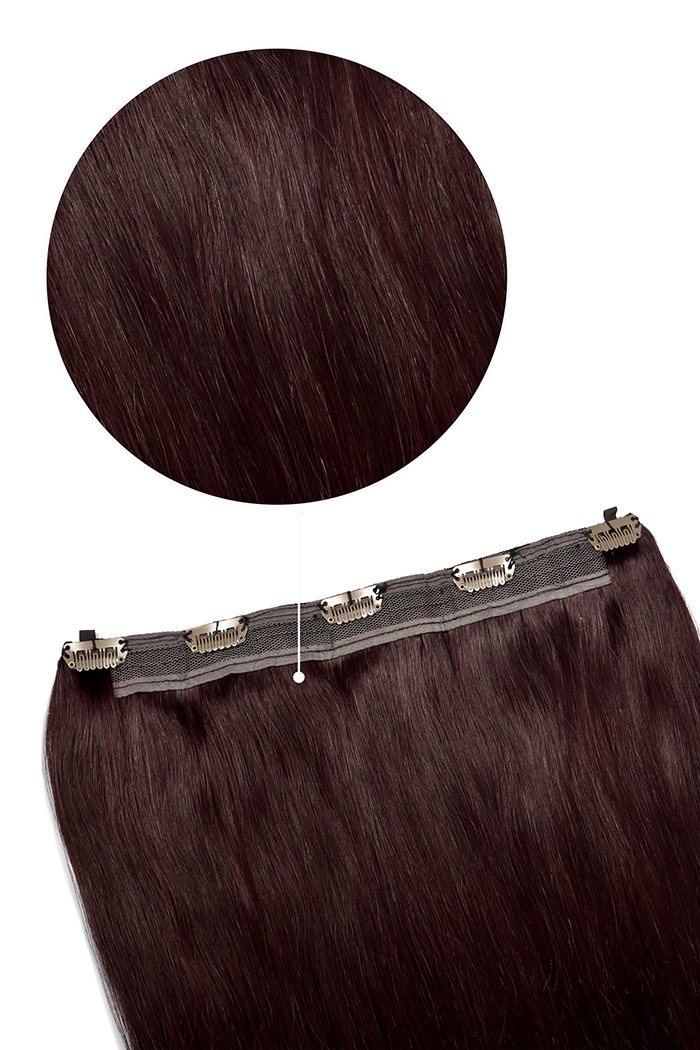 Mahogany Quad Weft Clip One Piece Hair Extensions