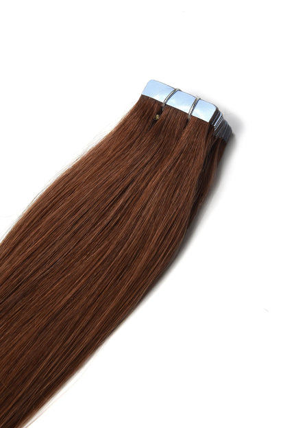 Tape in Remy Human Hair Extensions - Dark Auburn/Copper Red (#33) Tape in Hair Extensions cliphair 