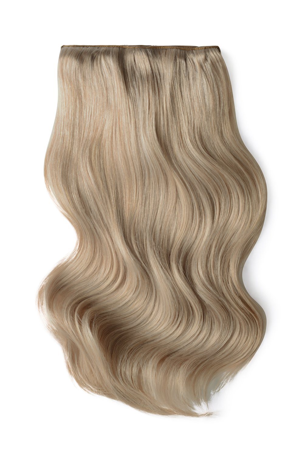 Double Wefted Full Head Remy Clip Human Hair Extensions Silver