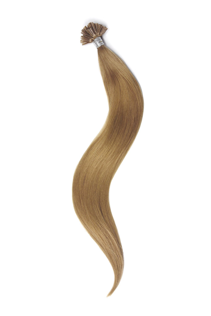 Nail Tip / U-Tip Pre-bonded Remy Human Hair Extensions - Lightest Brown (#18) U-TIP Straight Pre-bonded Hair Extensions Cliphair UK 