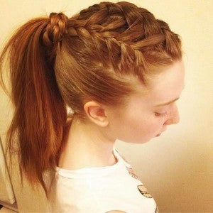 cute braid ponytail look